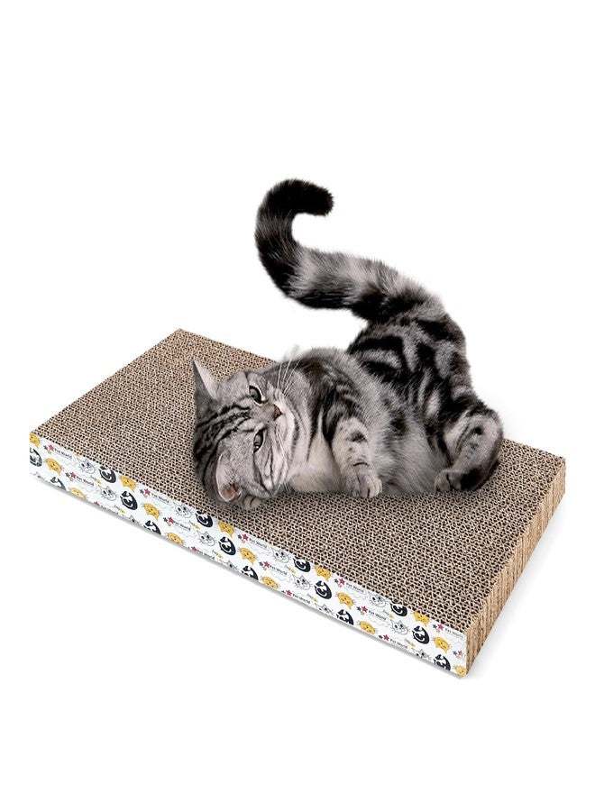 Pet World Cat Scratcher, a 2-in-1 Reversible Scratching Pad Recyclable Corrugated Scratch Toy with Straight Shape & 10ML Catnip Cat Scratch Lounge for Furniture Protection (48x24x5) - Image 1
